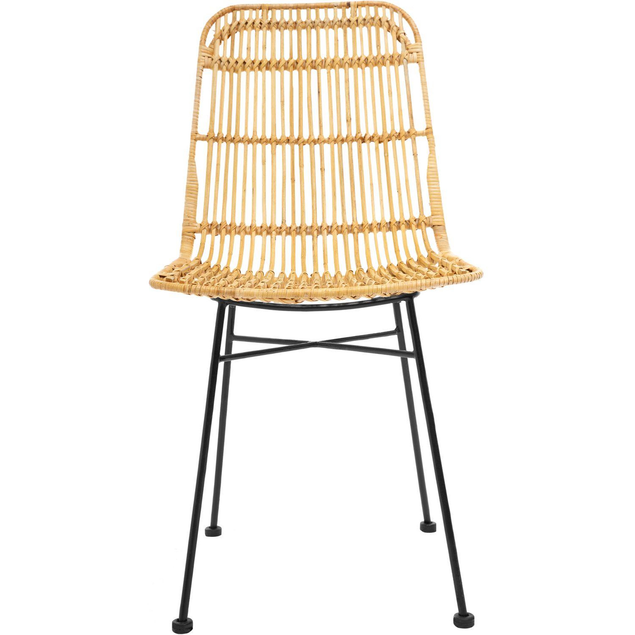 Voir la diapositive 2 : TOILINUX Lot de 4 chaises en rotin kubu - beige