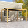 Voir la diapositive 2 : OUTSUNNY Pergola 3 x 4 m bioclimatique style contemporain alu