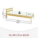 INTERLINK Lit simple JANA 90x200