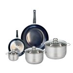 ELO Ensemble de 2 Poêles de cuisson 20 et 32 cm et 3 faitouts 12, 20 et 24 cm Elo Prima Brillant