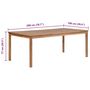 Voir la diapositive 6 : VIDAXL Table de jardin 200x100x77 cm Bois de teck solide