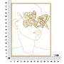 Voir la diapositive 6 : Paris Prix Décoration Murale Encadrée en Métal  Visage  80cm Or