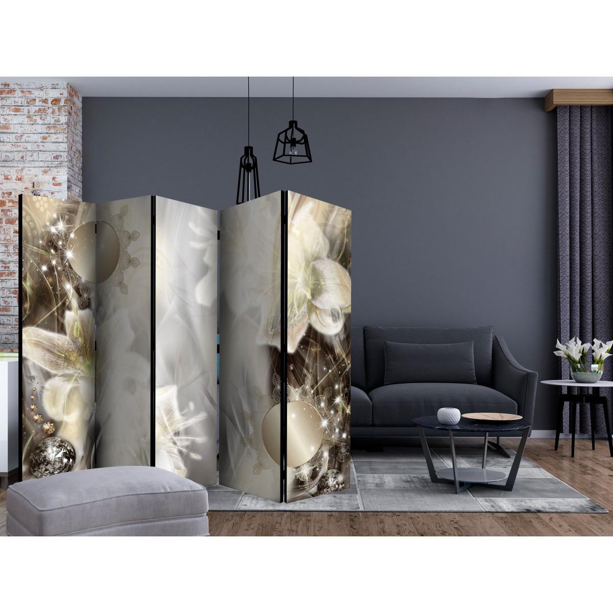 Voir la diapositive 2 : Paris Prix Paravent 5 volets  royal splendour  172x225cm