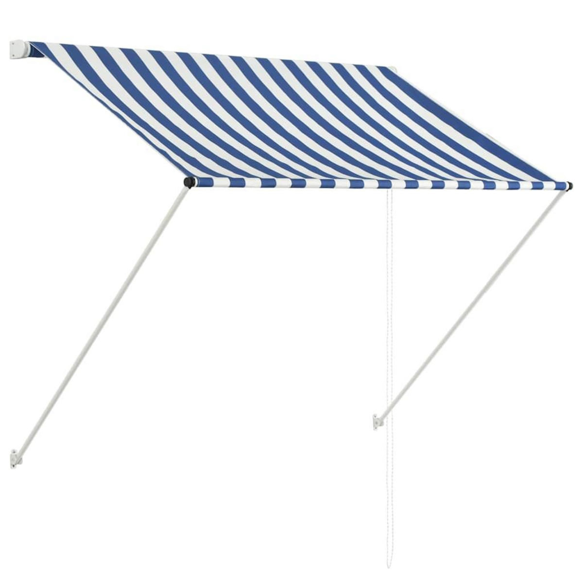 VIDAXL Auvent retractable 150x150 cm Bleu et blanc