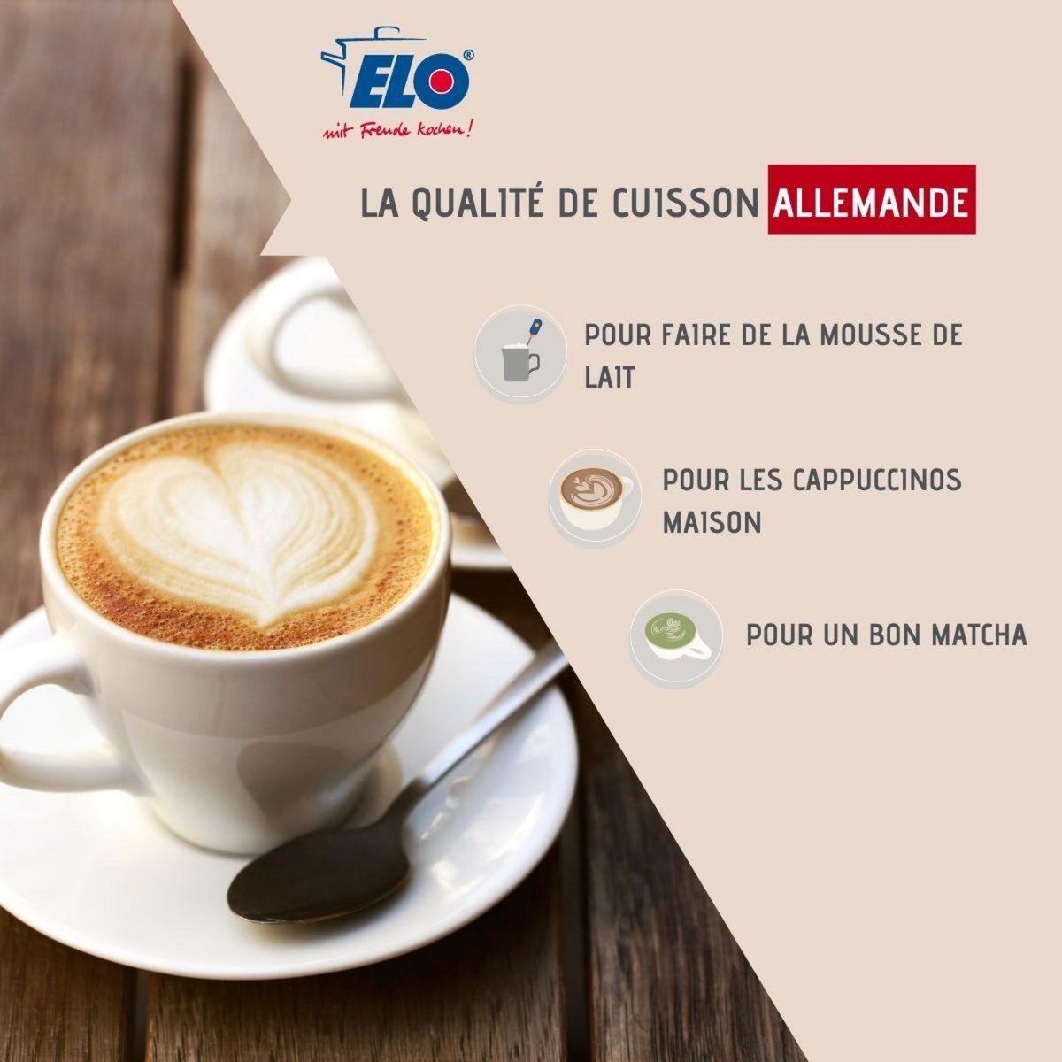 ELO Pot à lait en inox 1,6 litres Elo Citrin