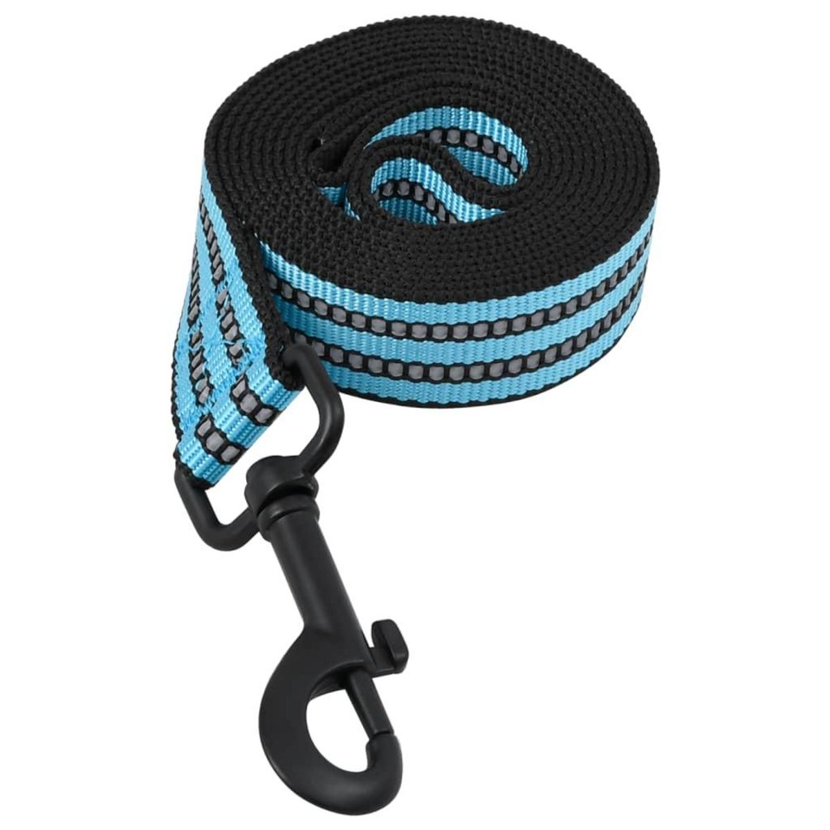 VIDAXL Harnais pour chien avec laisse et collier reglables bleu L