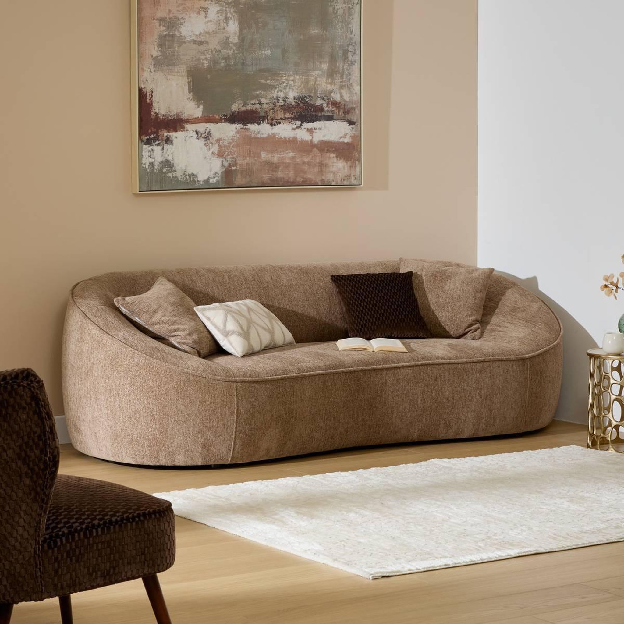 Voir la diapositive 6 : ATMOSPHERA Canapé Droit 3 Places  Ostuni  232cm Marron