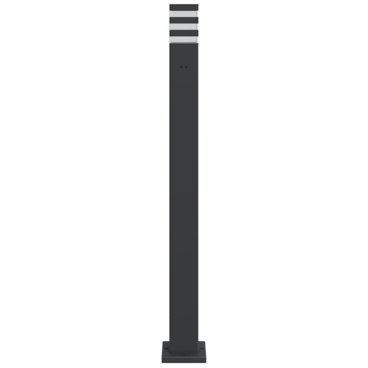 VIDAXL Lampadaires d'exterieur avec sortie 3 pcs noir 110 cm aluminium