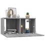 Voir la diapositive 4 : VIDAXL Meubles TV muraux 4pcs Sonoma gris 60x30x30cm Bois d'ingenierie