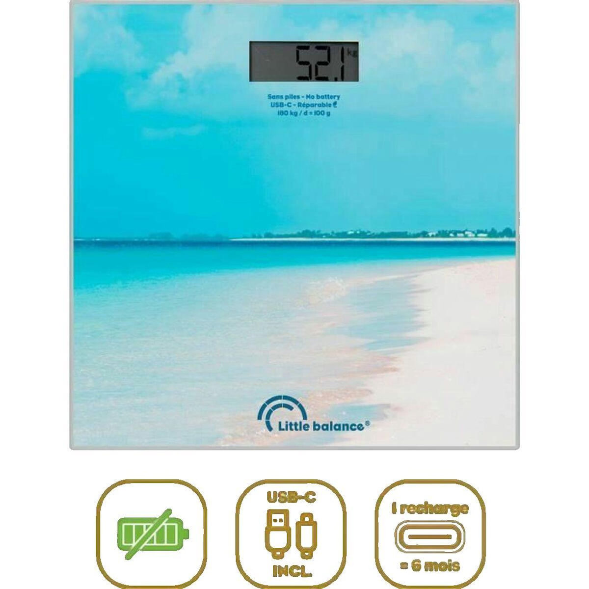 LITTLE BALANCE Pèse-personne électronique Little Balance Caraïbes bleu