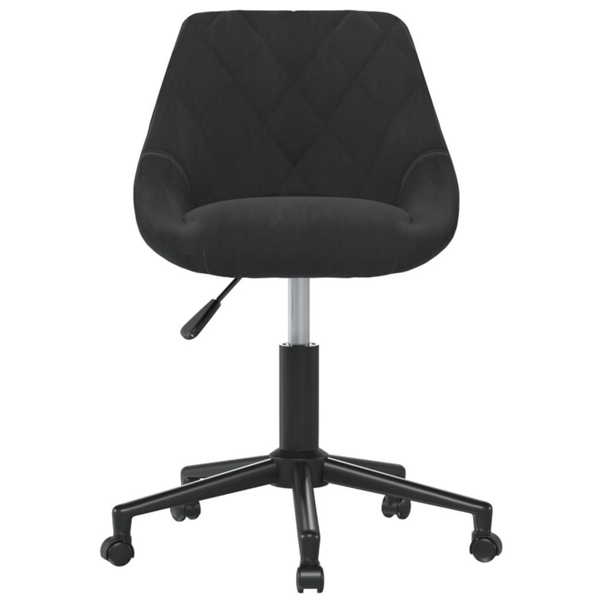 VIDAXL Chaise pivotante de bureau Noir Velours