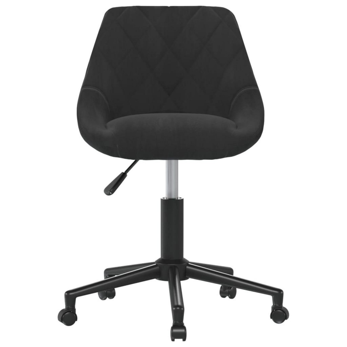 VIDAXL Chaise pivotante de bureau Noir Velours