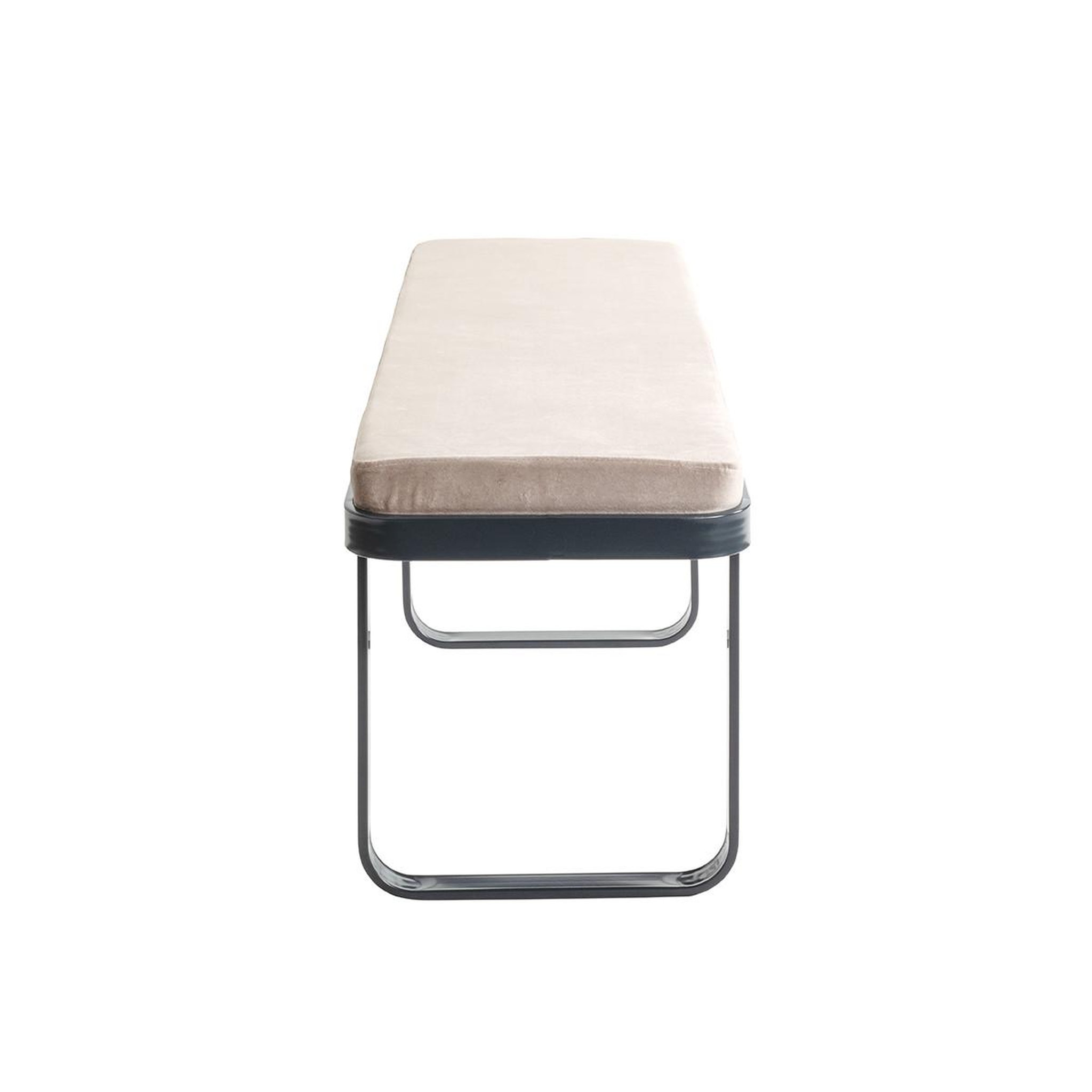 Voir la diapositive 3 : Paris Prix Banc design 2 places  dario  115cm beige gris
