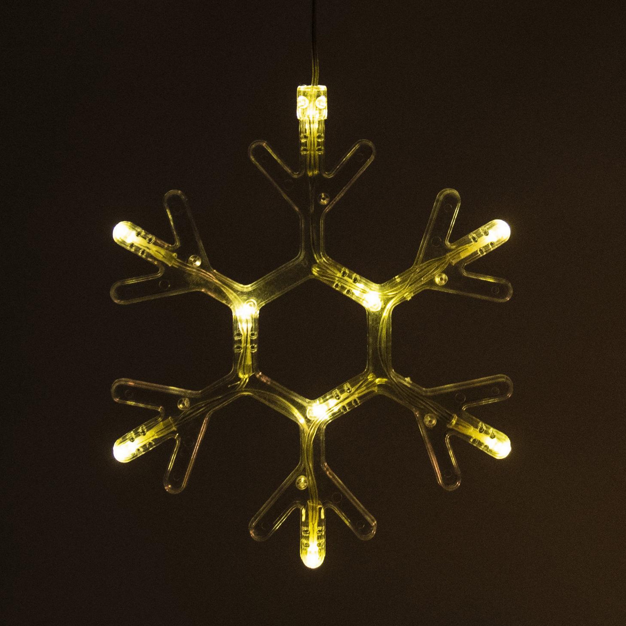 WERKAPRO Flocon lumineux à pile 10 led  19x19x1cm