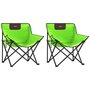 Voir la diapositive 2 : VIDAXL Chaise de camping avec poche pliable lot de 2 vert