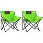 Voir la diapositive 2 : VIDAXL Chaise de camping avec poche pliable lot de 2 vert