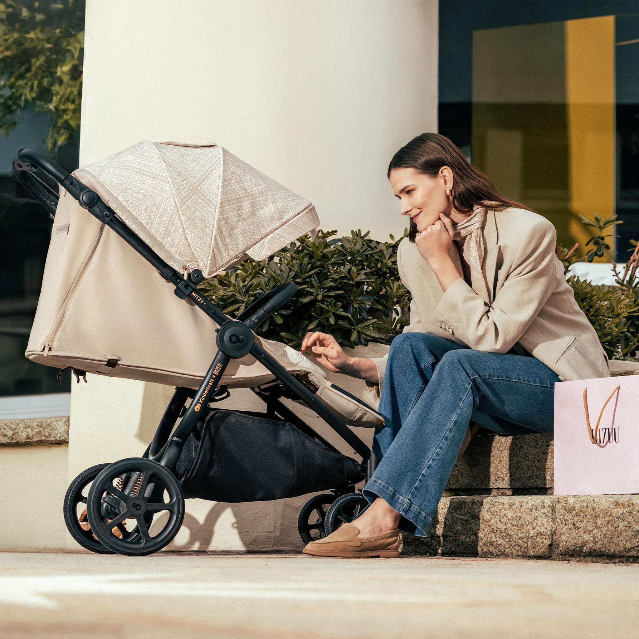 Voir la diapositive 2 : KINDERKRAFT Poussette compacte avec suspension et protection UPF50+ pour bébé