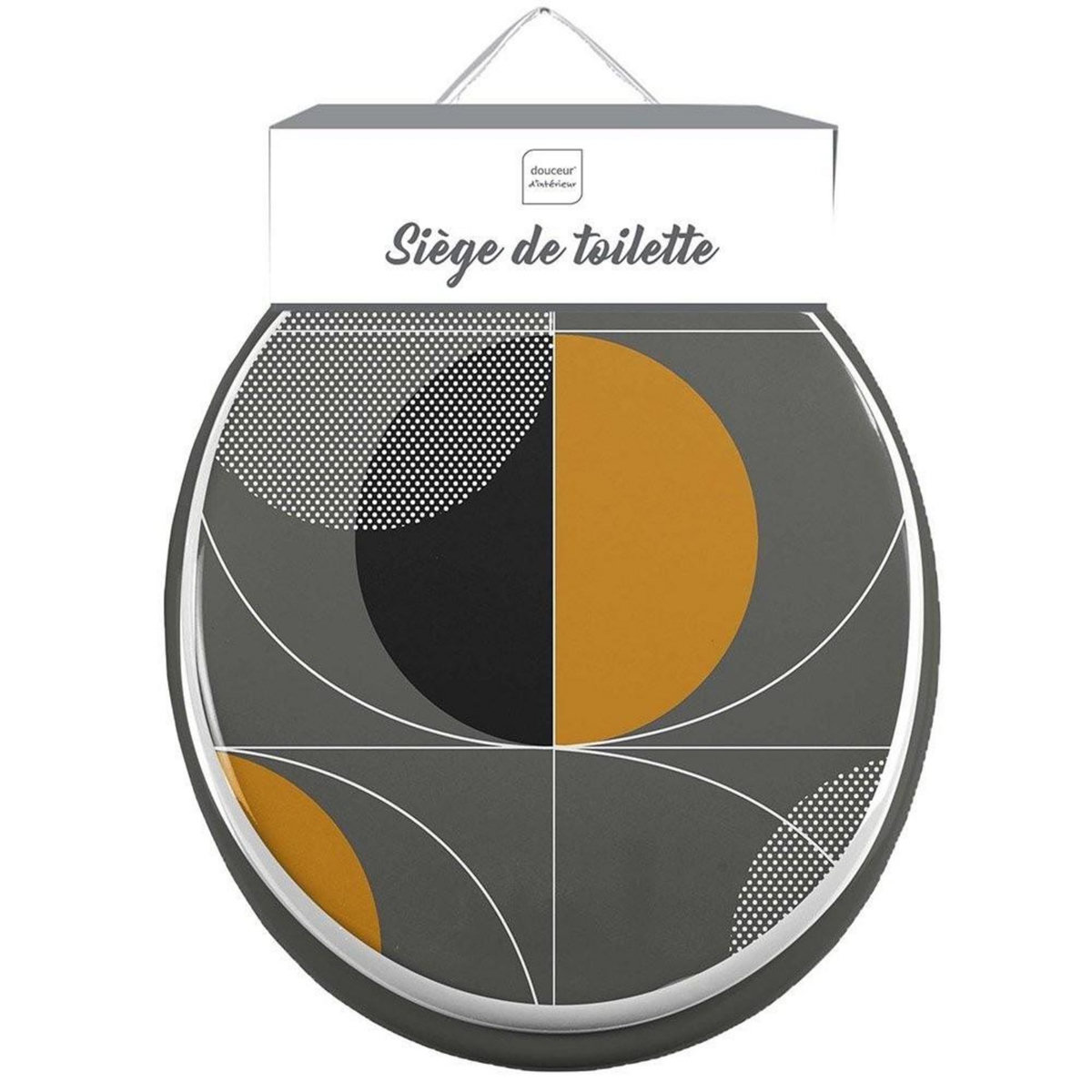 Douceur d'Intérieur Abattant WC MDF Color Pop gris