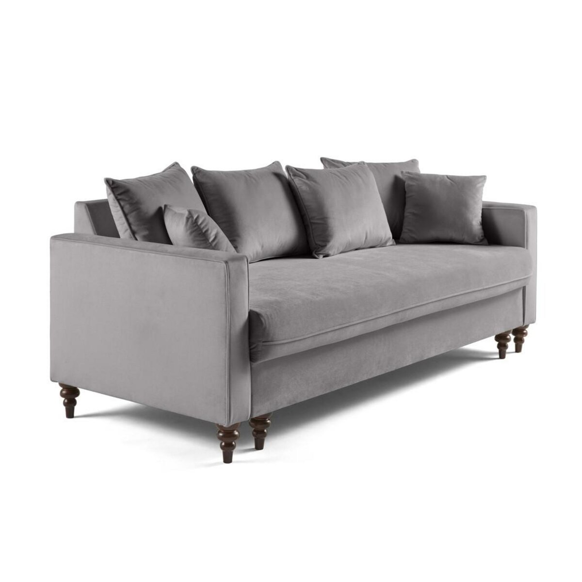 BEST MOBILIER Flamingo - canapé droit 3 places convertible en velours