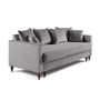 Voir la diapositive 3 : BEST MOBILIER Flamingo - canapé droit 3 places convertible en velours