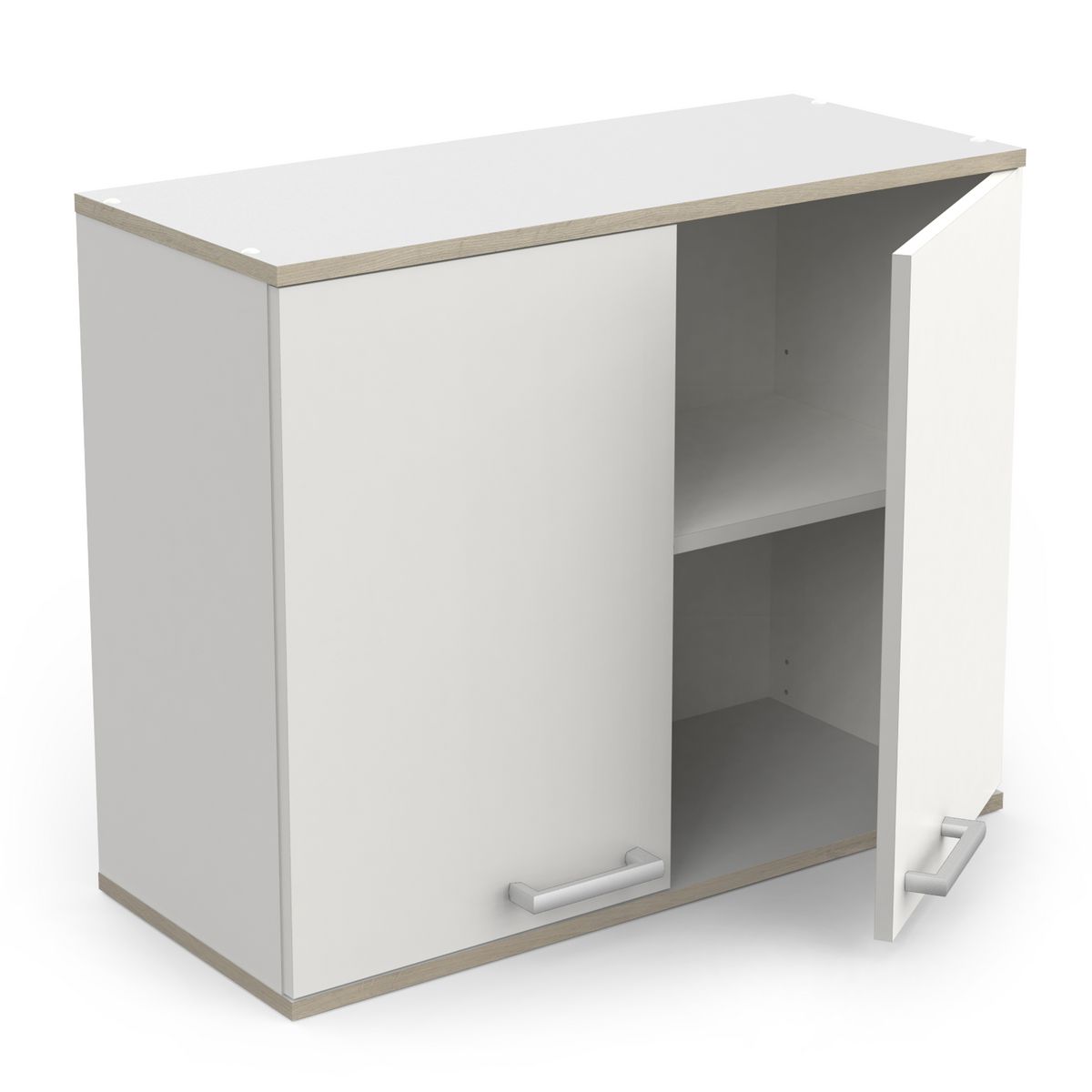 Ensemble meuble de cuisine bas 3 portes + meuble haut 2 portes TIRAMISU