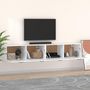 Voir la diapositive 3 : VIDAXL Armoires murales 2 pcs Blanc 100x36,5x35 cm Bois d'ingenierie