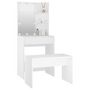 Voir la diapositive 4 : VIDAXL Ensemble de coiffeuse avec LED Blanc Bois d'ingenierie
