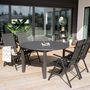 Voir la diapositive 4 : Paris Prix Table de Jardin Extensible  Marbella  140-190cm Noir
