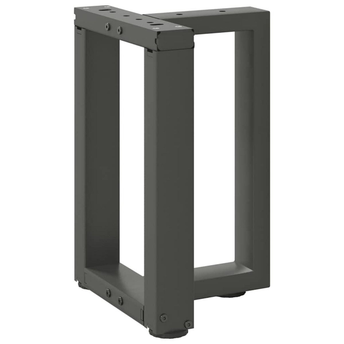 VIDAXL Pieds de table basse forme de T 2pcs anthracite 28x25x(42-43)cm