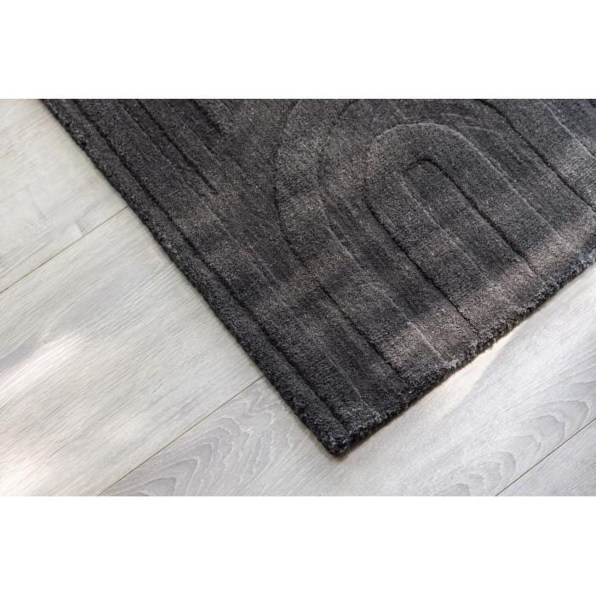 Paris Prix Tapis Déco  Nora  50x80cm Gris Foncé