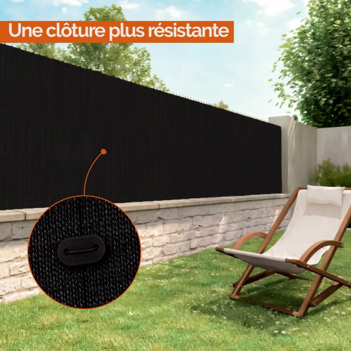 LINXOR Lot de 20 kits de kits de fixation pour brise vue, canisse anti-UV