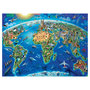 Voir la diapositive 2 : RAVENSBURGER Puzzle 300 pièces XXL - Carte des monuments du monde
