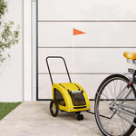 VIDAXL Remorque de velo pour animaux de compagnie jaune