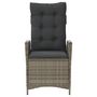 Voir la diapositive 4 : VIDAXL Chaise inclinable de jardin avec coussins gris resine tressee