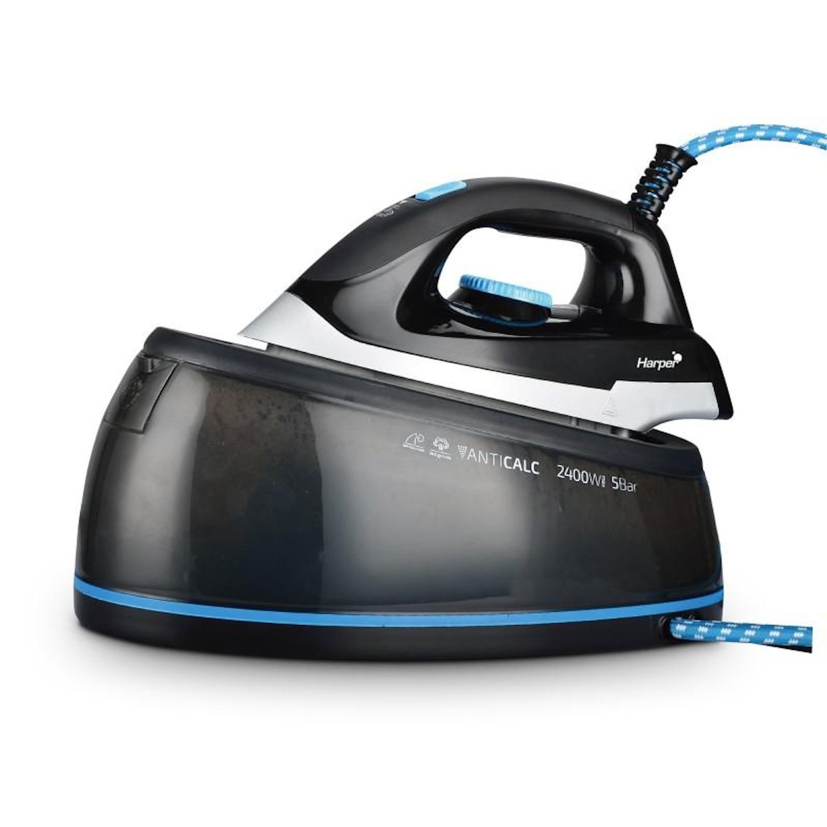 Harper Harper - Cv_aquapro55 - Centrale Vapeur 5 Bars - 2400w - Réservoir 1,8l - Semelle Céramique