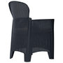 Voir la diapositive 3 : VIDAXL Chaises de jardin lot de 2 avec coussin Anthracite Plastique