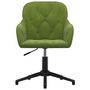 Voir la diapositive 3 : VIDAXL Chaise pivotante de bureau Vert clair Velours