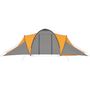 Voir la diapositive 4 : VIDAXL Tente de camping pour 6 personnes gris et orange