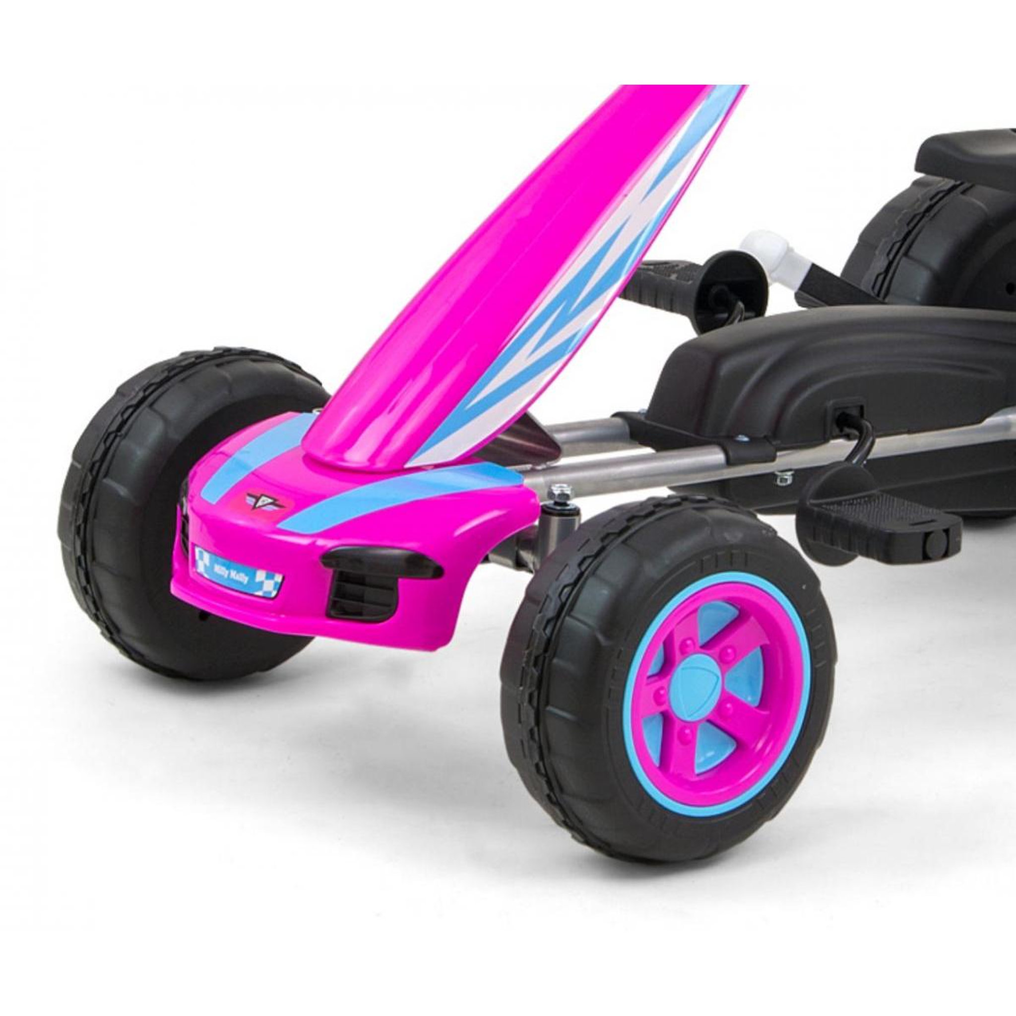 Voir la diapositive 2 : MILLY MALLY Kart à Pédales VIPER - Rose - Le Kart Sportif Idéal pour les Petits Pilotes