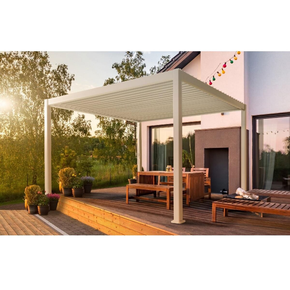 OMBREA Pergola Bioclimatique blanc 3x4m OMBREA®