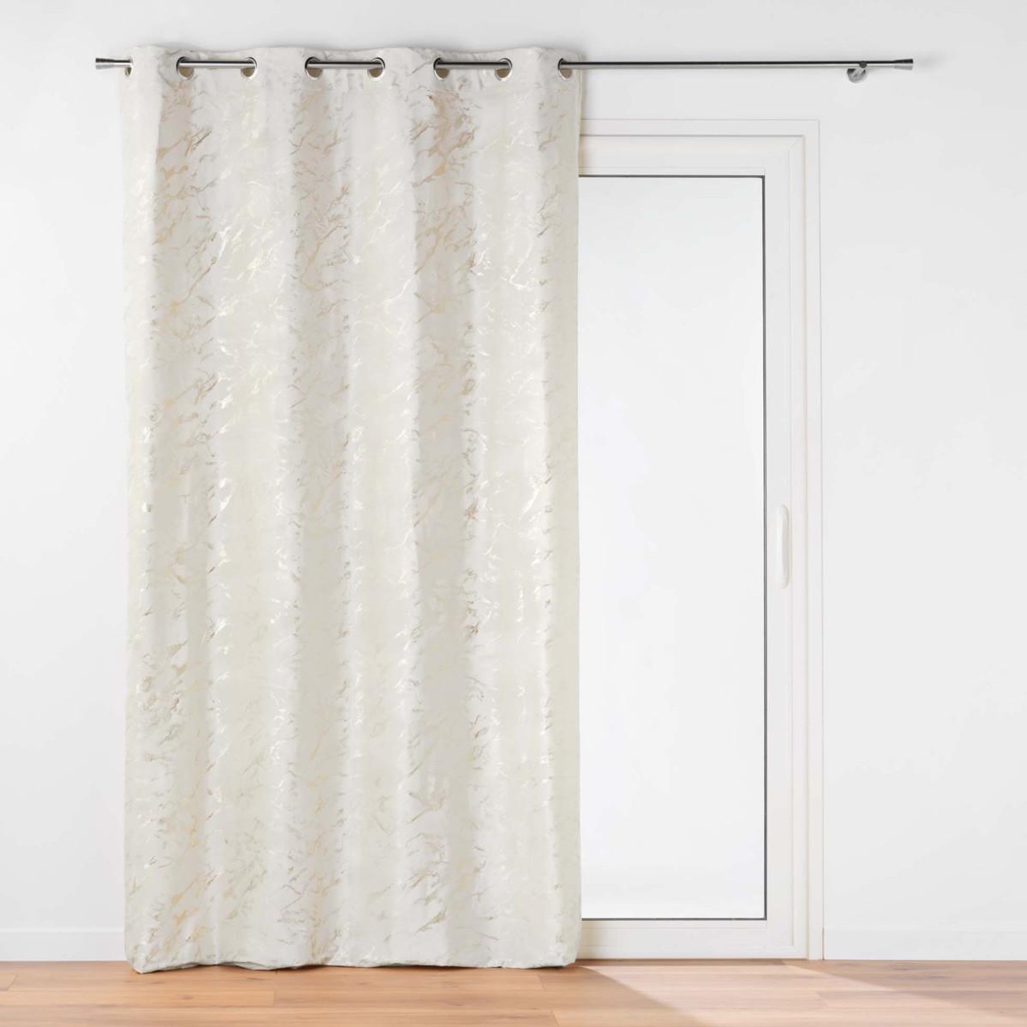 Douceur d'Intérieur Rideau à œillets velours  marius  140x260cm beige