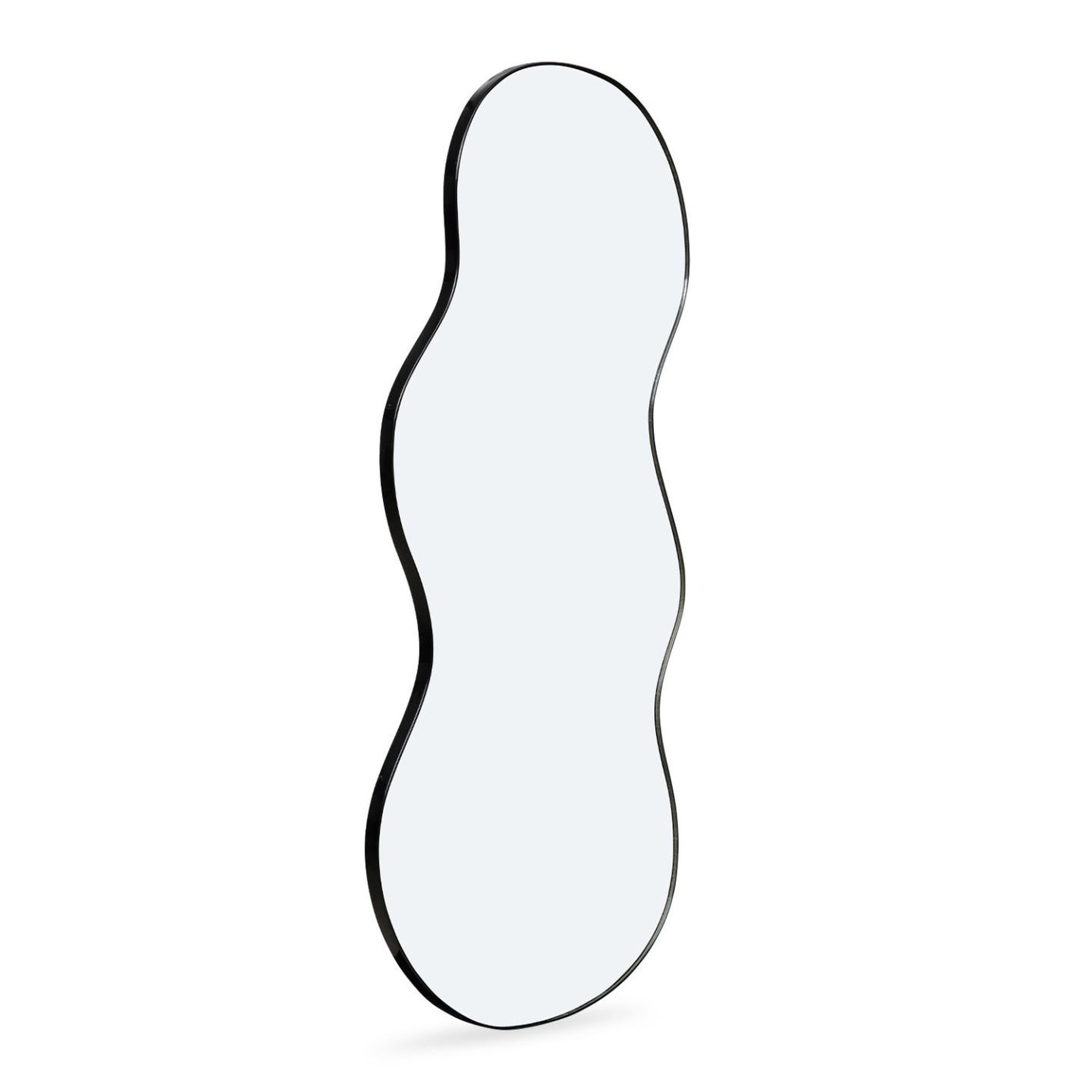 Voir la diapositive 3 : ID MARKET Miroir organique contour noir 45 x 100 cm