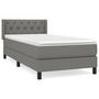 Voir la diapositive 1 : VIDAXL Sommier a lattes de lit avec matelas Gris fonce 80x200 cm Tissu