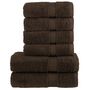 Voir la diapositive 1 : VIDAXL Ensemble de serviettes de qualité supérieure SOLUND 6pcs marron