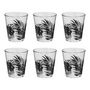 Voir la diapositive 1 : SECRET DE GOURMET Lot de 6 Gobelets en Verre  Palme  33cl Noir