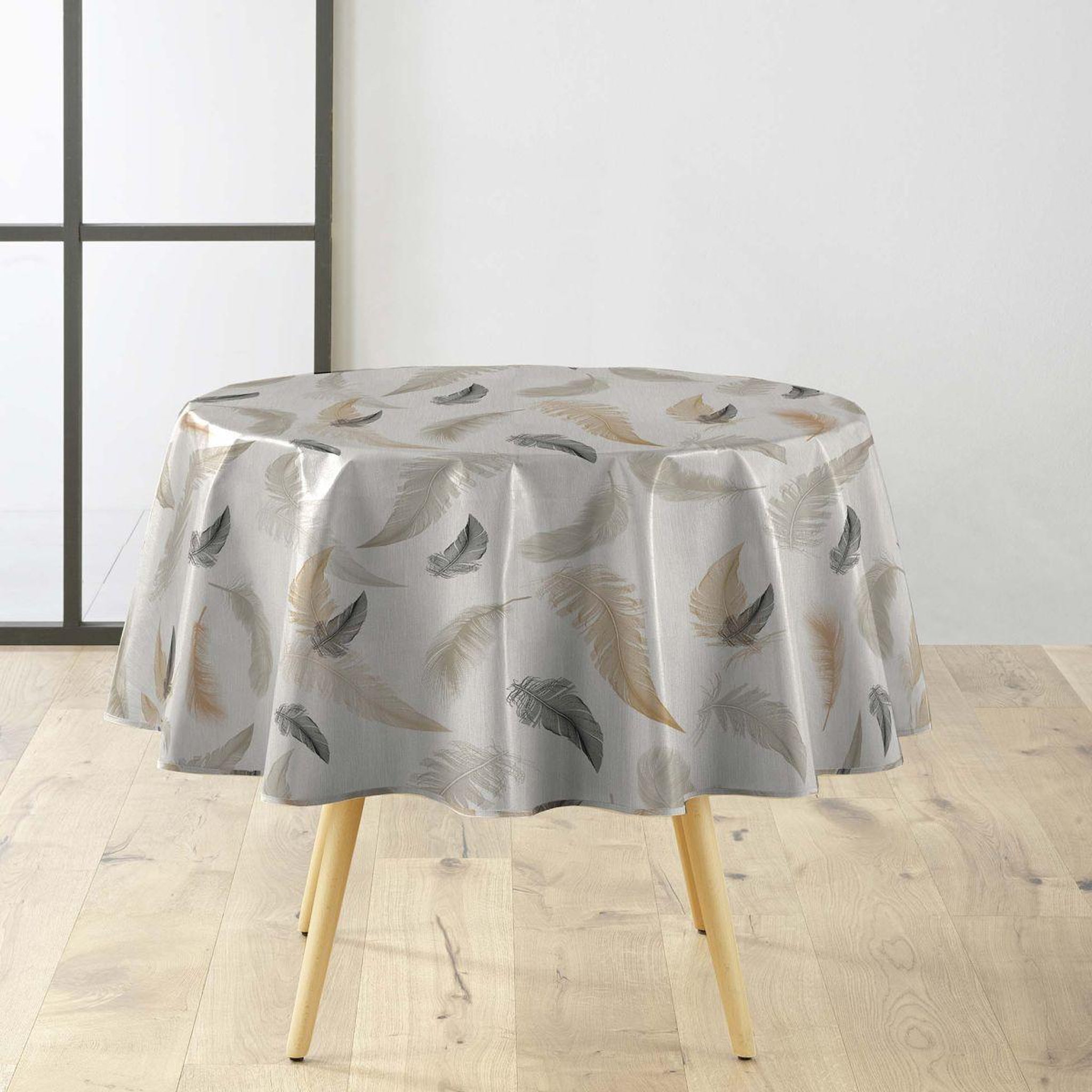 Douceur d'Intérieur Nappe toile cirée ronde imprimé  folea  160cm multicolore