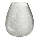 Paris Prix Vase Design en Verre  Carreaux  31cm Transparent