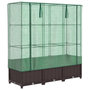 Voir la diapositive 2 : VIDAXL Jardiniere surelevee avec housse aspect rotin 120x40x138 cm