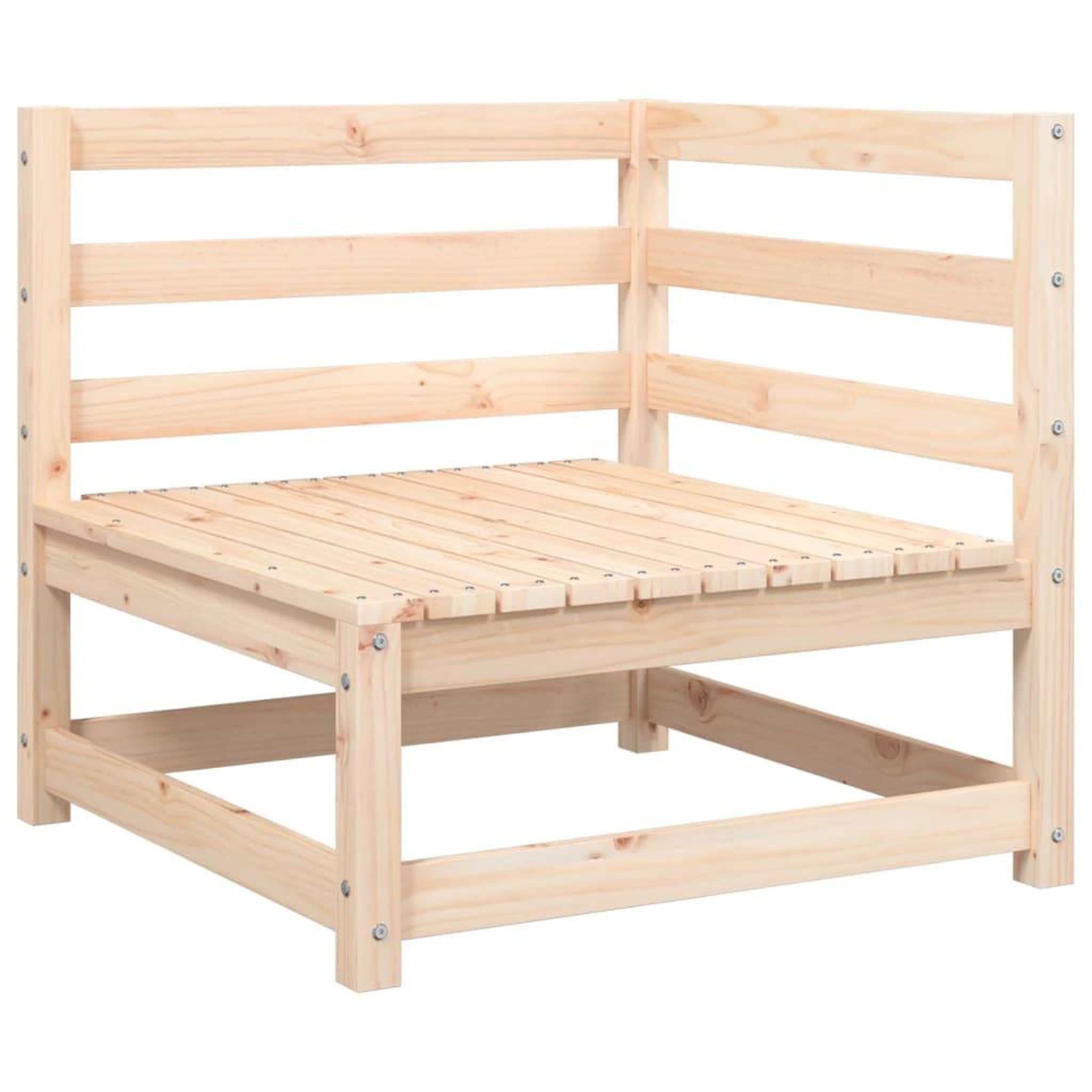 Voir la diapositive 4 : VIDAXL Canape d'angle de jardin avec coussins bois de pin solide