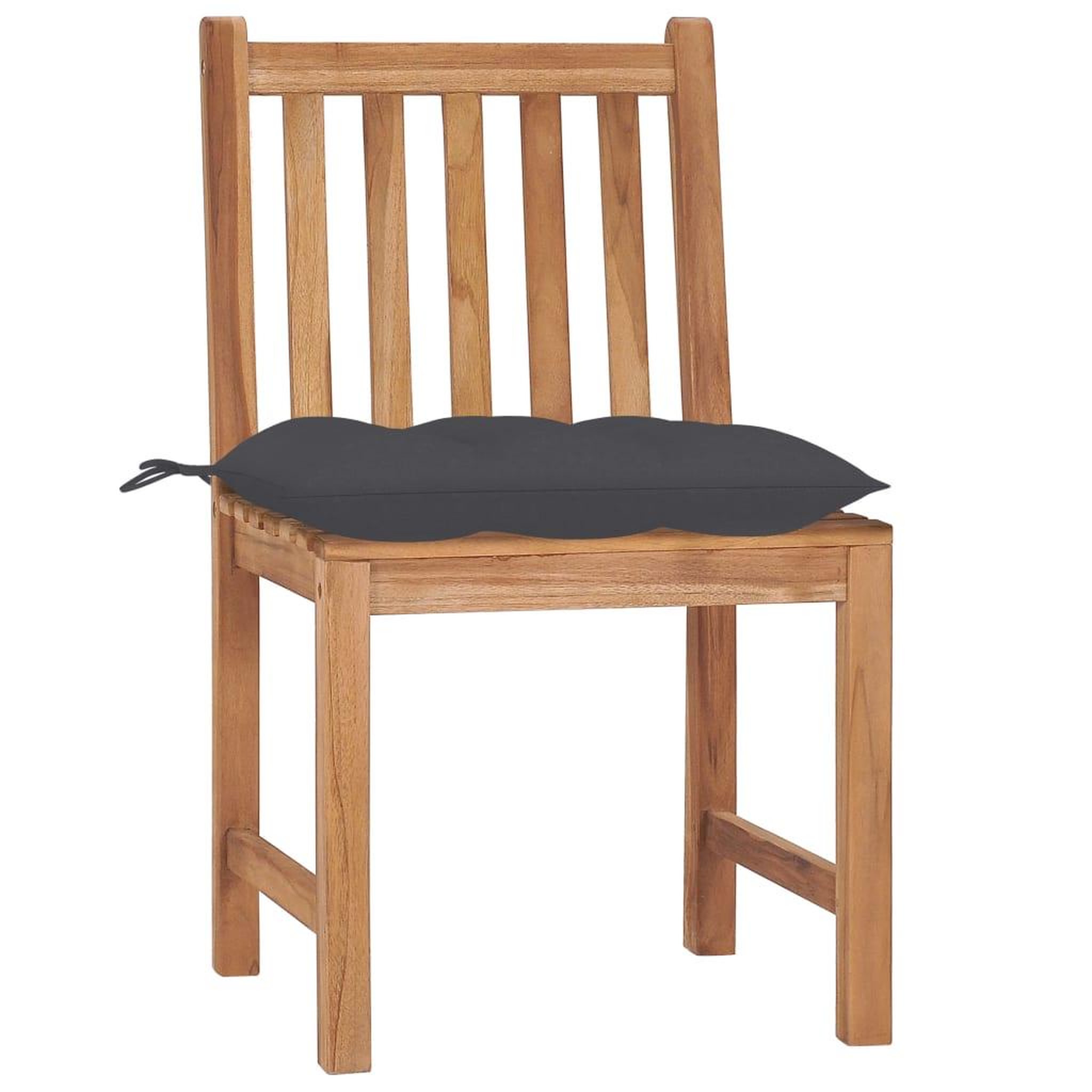 Voir la diapositive 2 : VIDAXL Chaises de jardin lot de 4 avec coussins Bois de teck massif